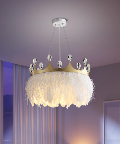 Modern feather chandelier