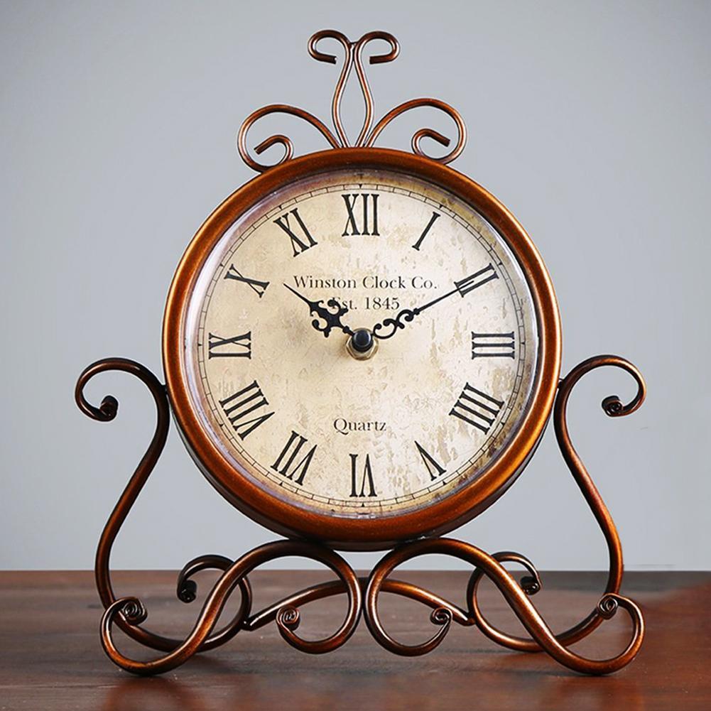 Vintage Silent Retro Iron Table Clock Light Trybe Nigeria