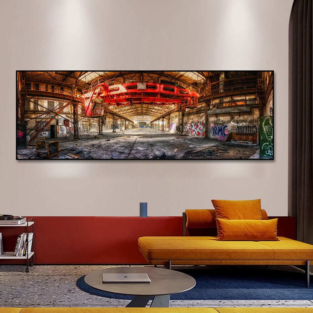 Industrial Style Wall Art Modern Industrial Wall Art Canvas Light