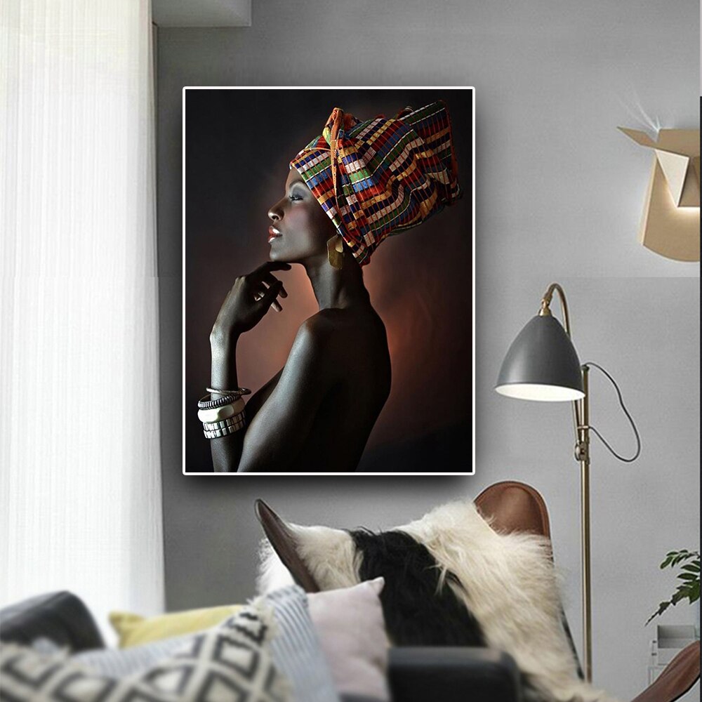 bold african woman portrait wall art