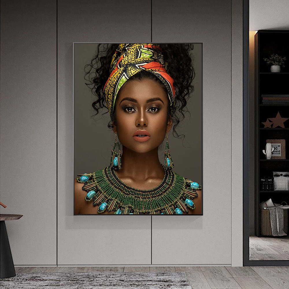 African diva portrait wall art