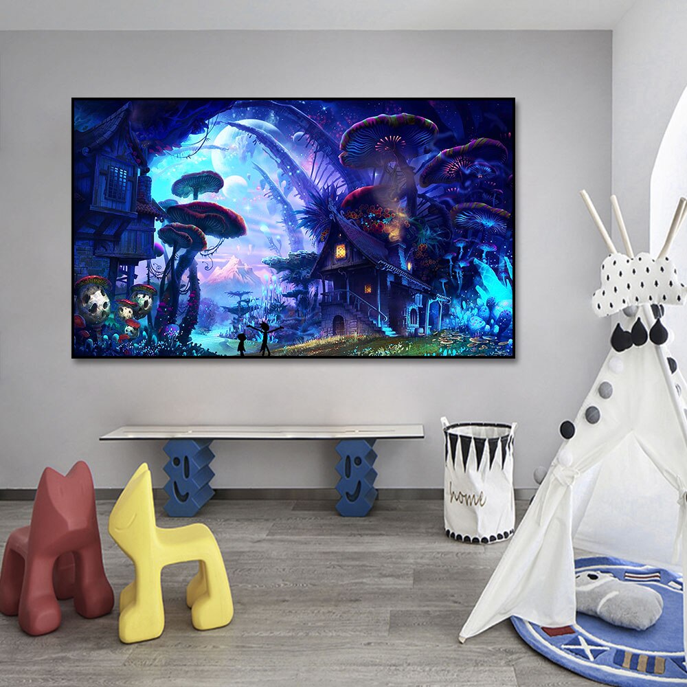 wonderland forest canvas wall art