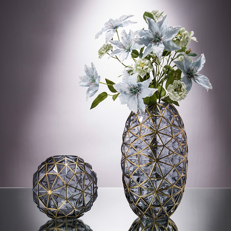 timeless luxury geometric glass vase
