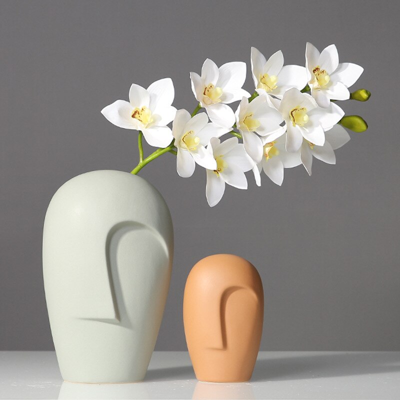 abstract face minimalist vase