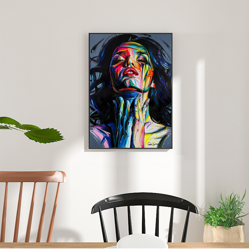 Framed Colorful Lady Abstract Wall Art