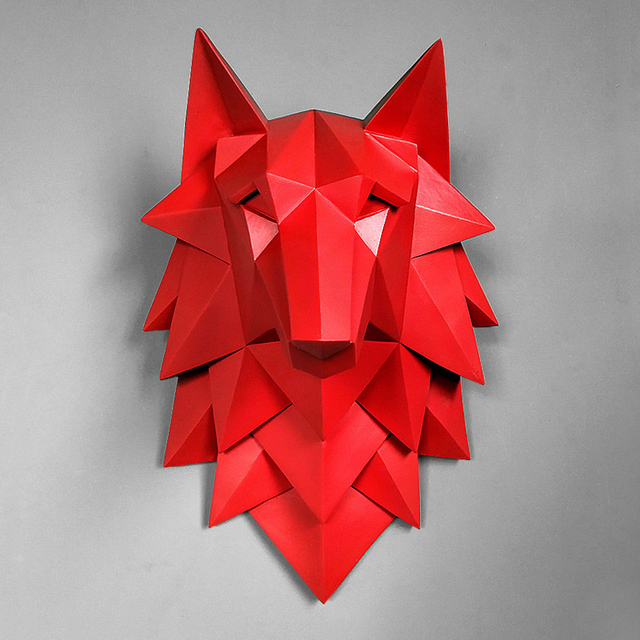 3D Absstract wolf wall