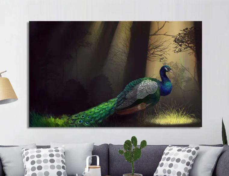 peacock wall art décor