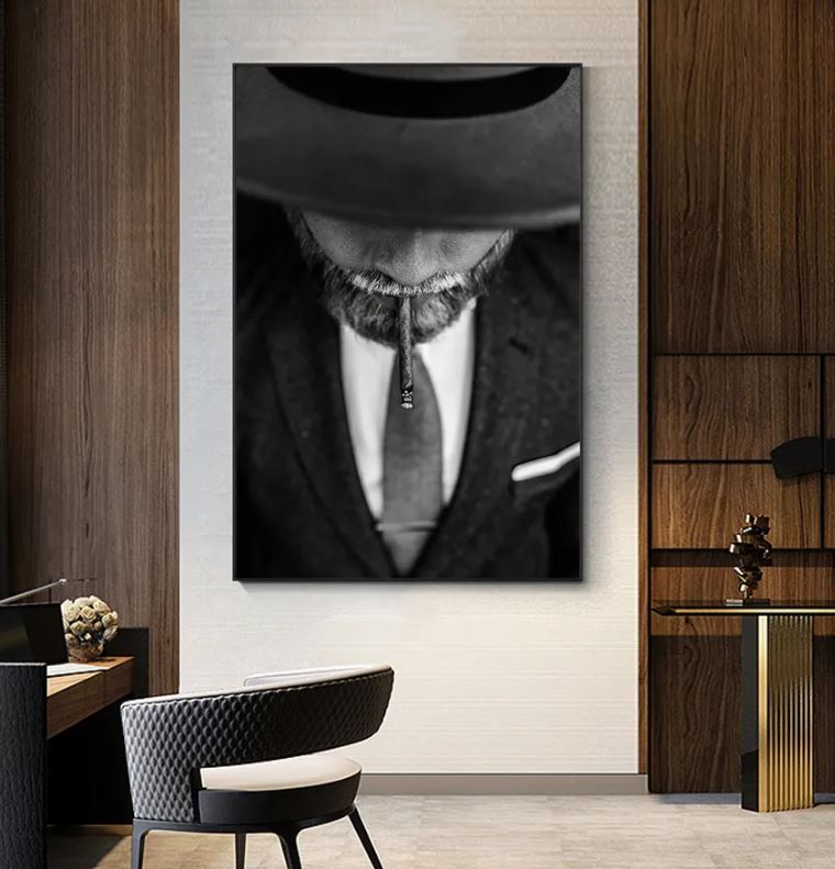 elegant man portrait wall art