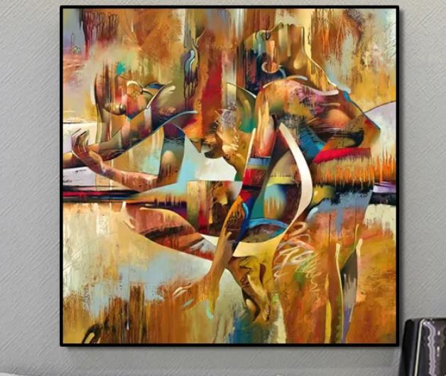 colorful dance wall art painting