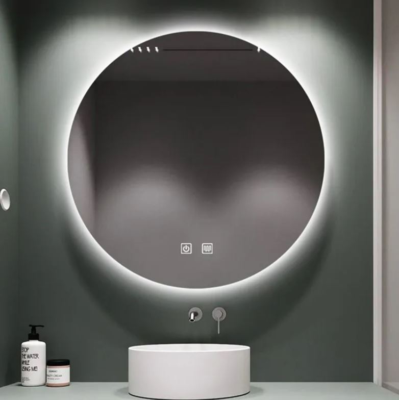 round anti-fog led mirror