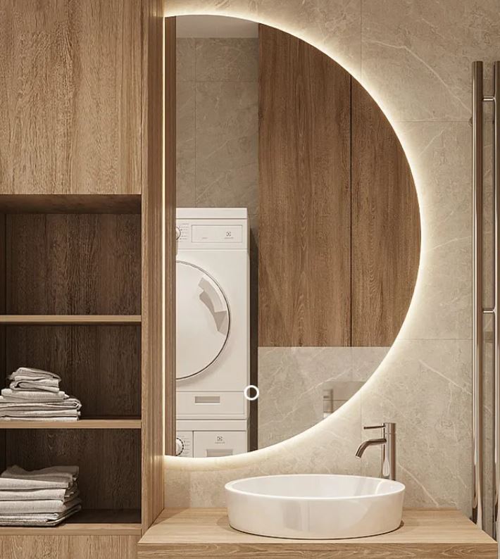 semi-circle LED bathroom mirror semi-circle LED bathroom mirror