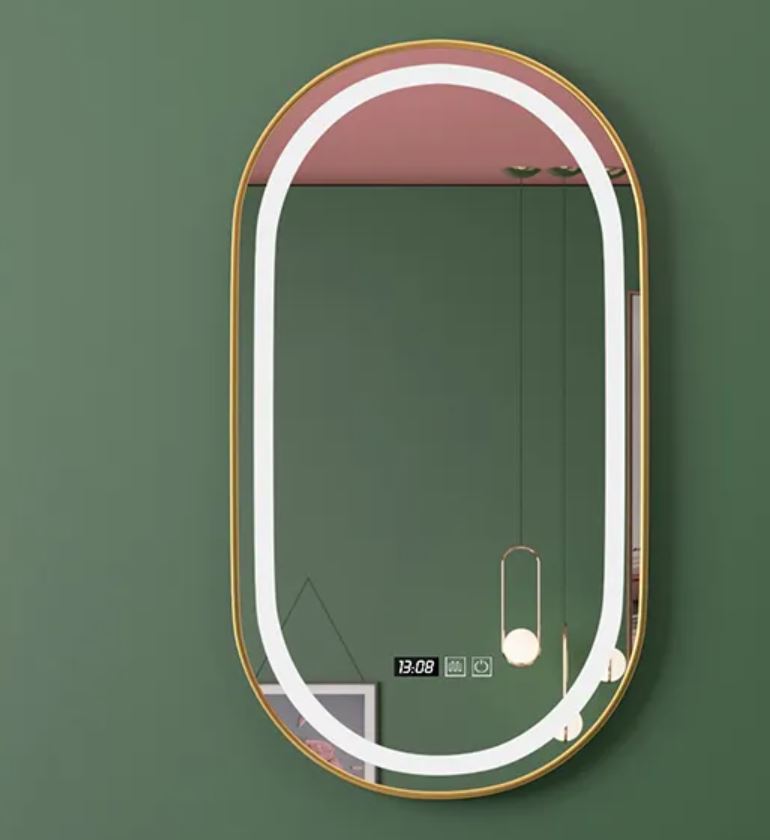 oval smart bathroom mirror