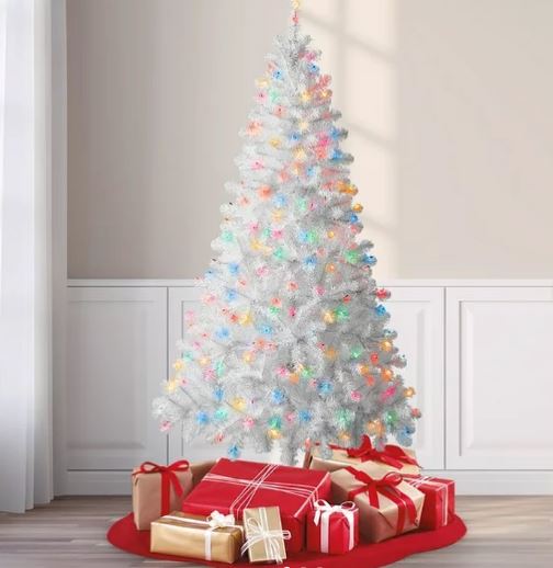 buy 6.5ft White Christmas Tree With Light