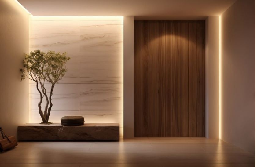 wall panels with LED lights is a trend in 2024