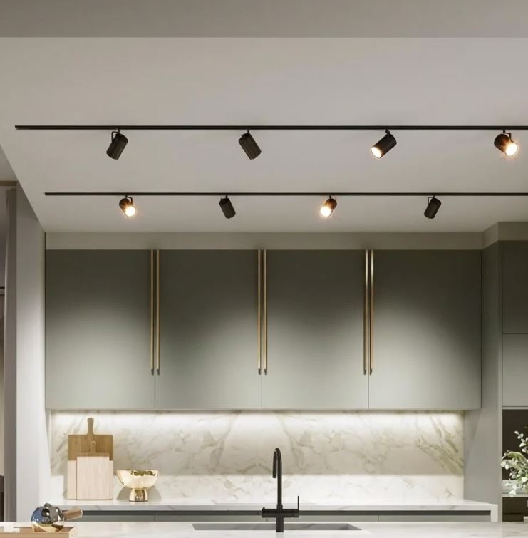 4PCS Track Lights With Rail