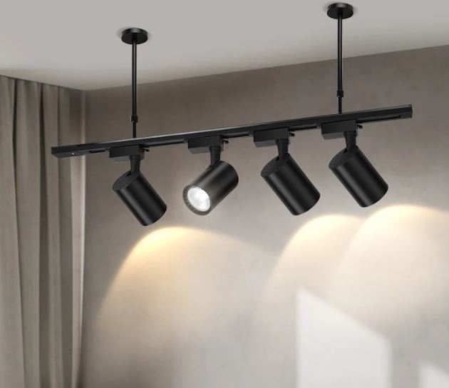 Track Lights with Adjustable Rod and Rails