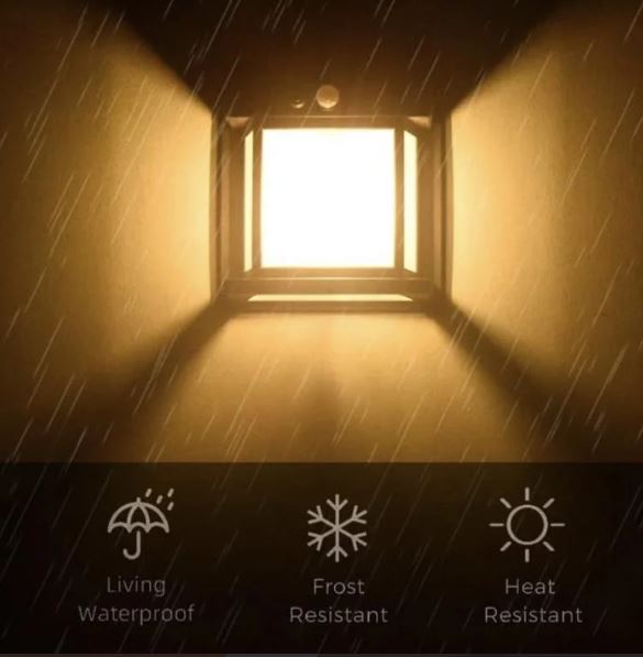 Solar Motion Sensor Outdoor Wall Lamp functions