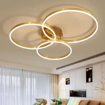 3 Rings Acrylic Flush Chandelier Light