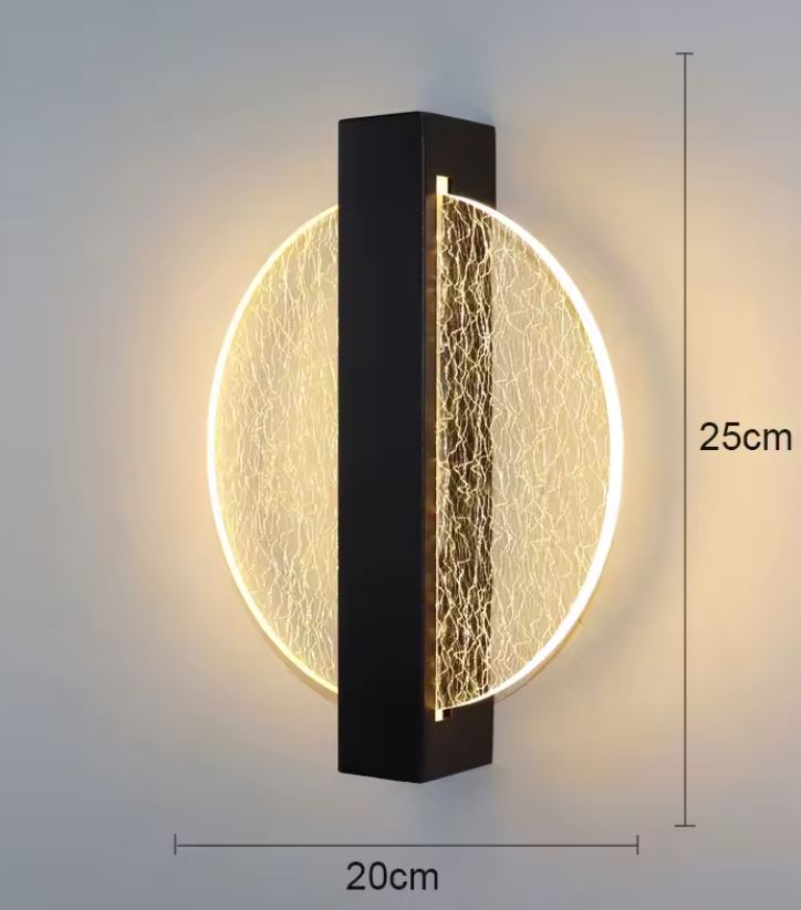 Acrylic LED Wall Light Collection round black