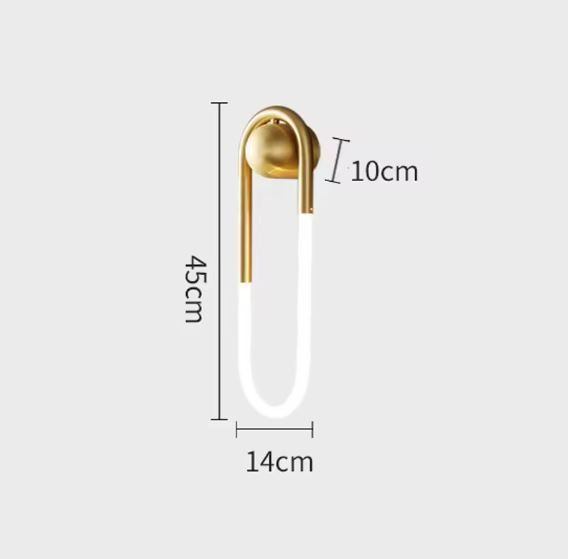 Bright Arc Wall Sconce light short gold Bright Arc Wall Sconce light short gold