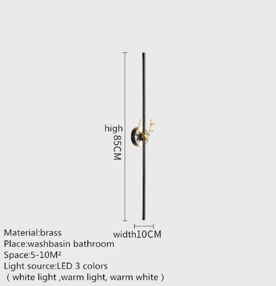 Deer Minimalist LED Wall Bracket size Deer Minimalist LED Wall Bracket size