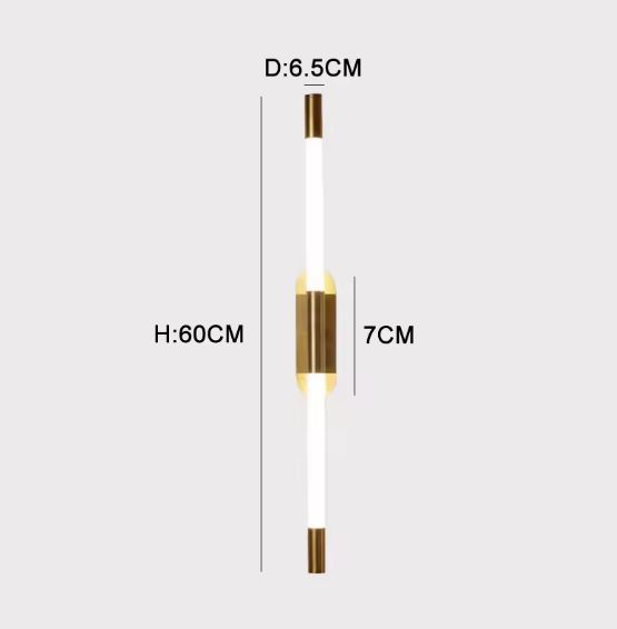 Fluorescent Linear Wall gold black