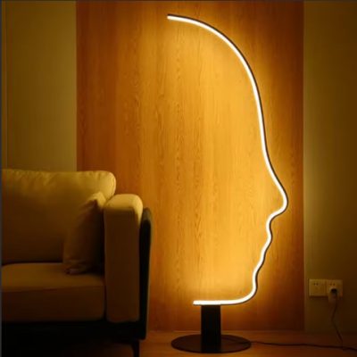Face Silhouette LED Floor Light