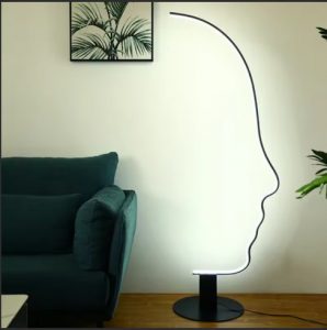 Creative Face Silhouette LED Floor Light