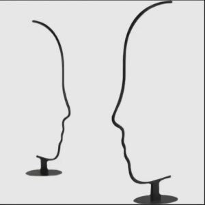 Creative Face Silhouette LED Floor Light