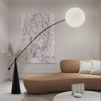 Arc Floor Lamp with Soft-Glow Shade
