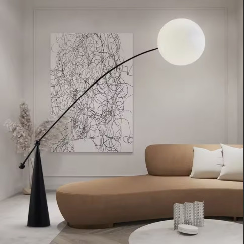 Arc Floor Lamp with Soft-Glow Shade