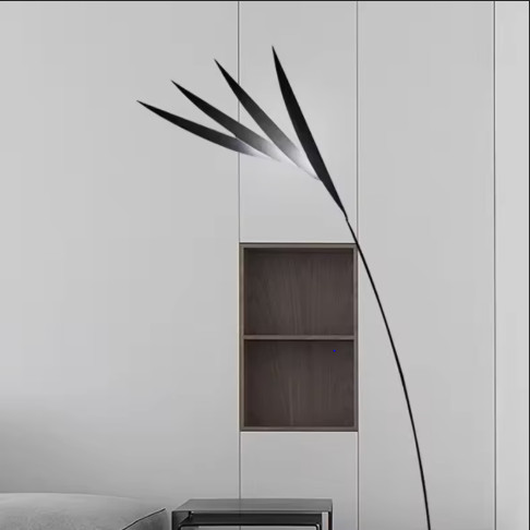 Modern Feather Leaf Floor Lamp