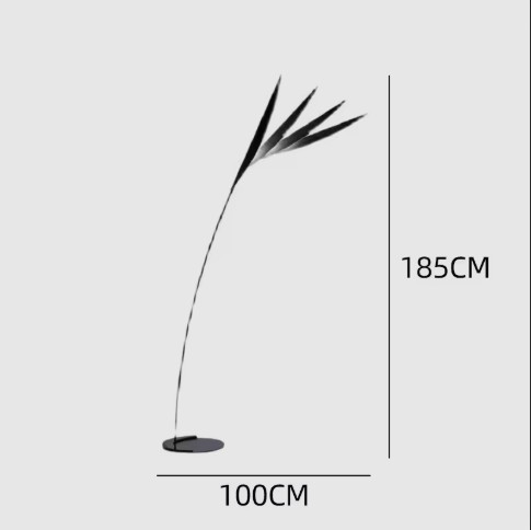 Modern Feather Leaf Floor Lamp