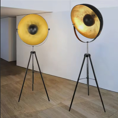 Modern Industrial Tripod Floor Lamp