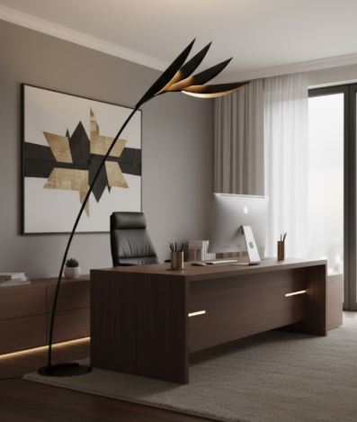 Modern Leaf Floor Lamp office