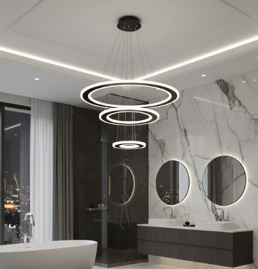3 Layer Acrylic Pendant Chandelier BATHROOM