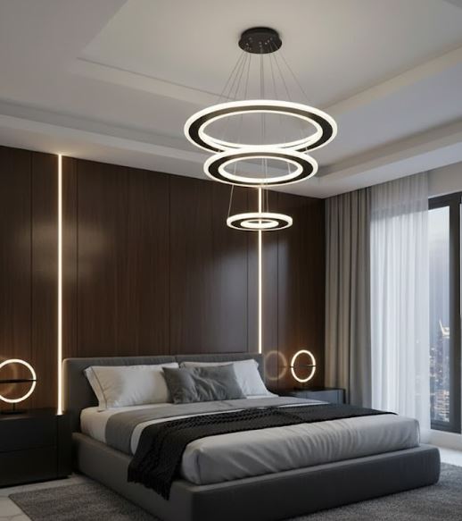 3 Layer Acrylic Pendant Chandelier Bedroom