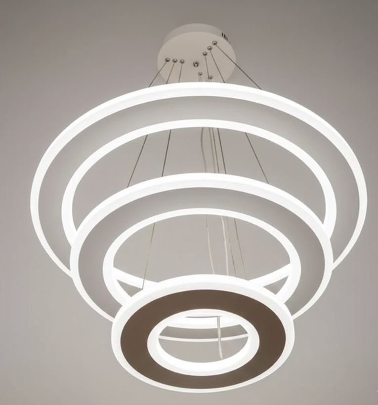 3 Layer Acrylic Pendant Chandelier White Body