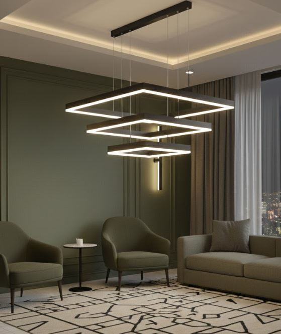 3 Layer Suspension Chandelier Ante room