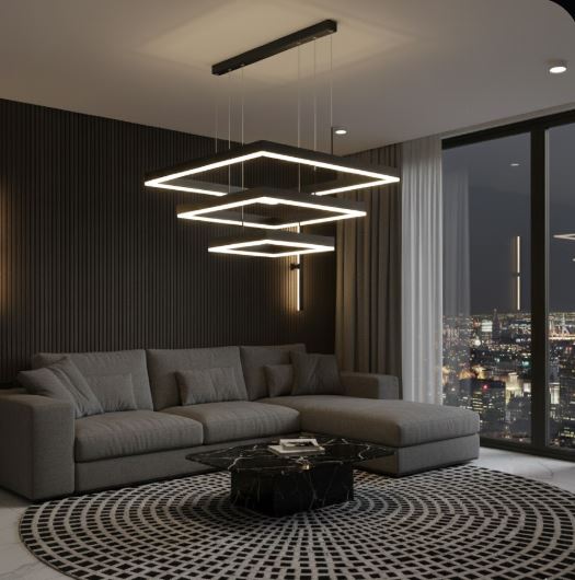 3 Layer Suspension Chandelier living room