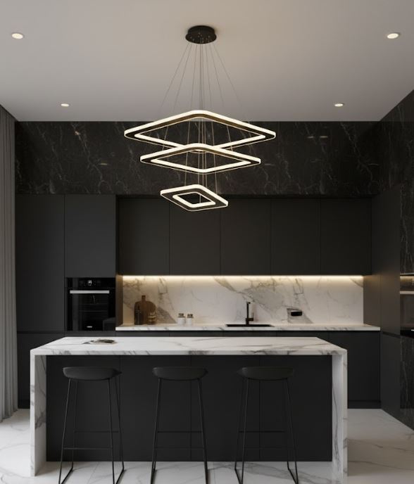 Square Suspension Chandelier Light