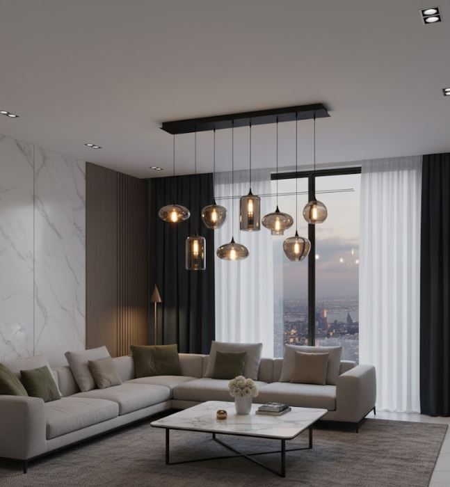 8 Drop Glass Chandelier 8 Drop Glass Chandelier