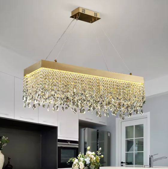 Accented Kitchen Crystal Chandelier Light Trybe