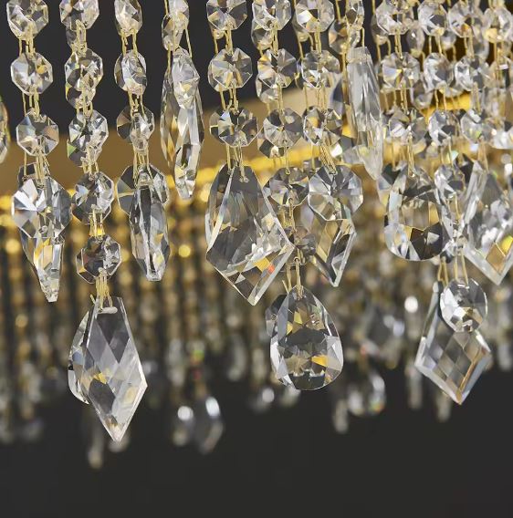 Accented Kitchen Crystal Chandelier Light close look