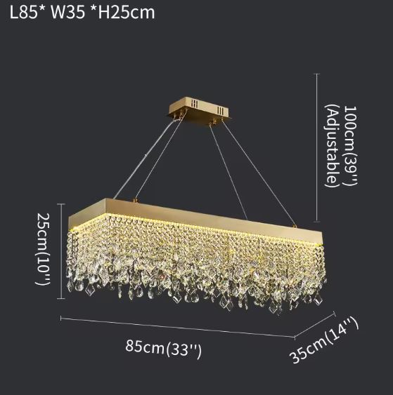 Accented Kitchen Crystal Chandelier size