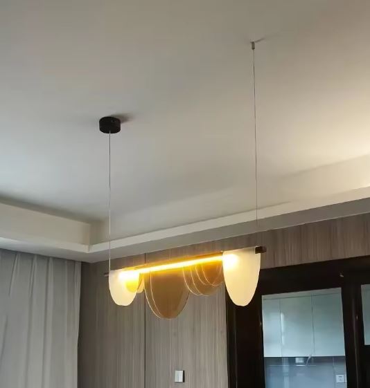 Acrylic Amber Chandelier Dining