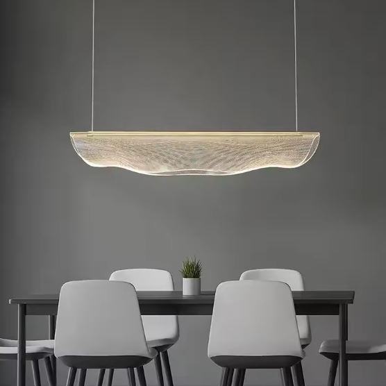 Acrylic Linear Dining Chandelier for kitchen island