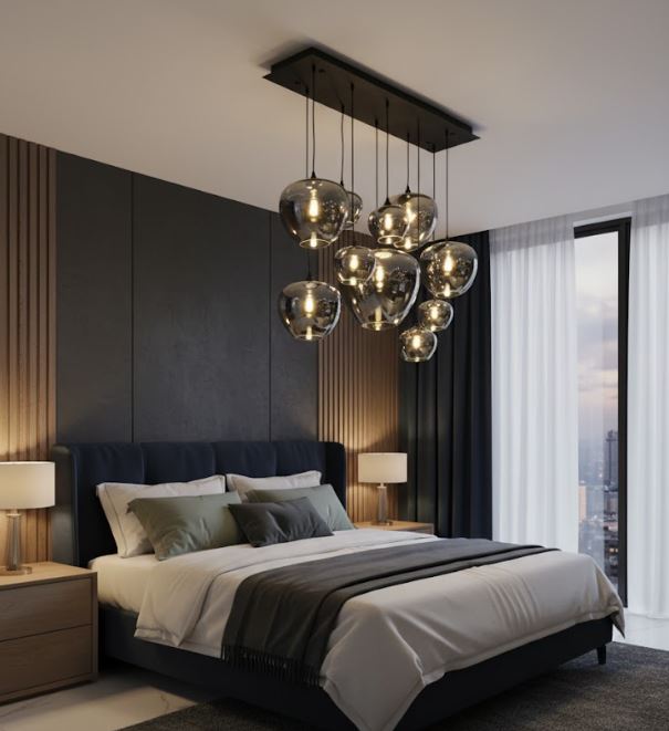 Adjustable Mirrored Chandelier