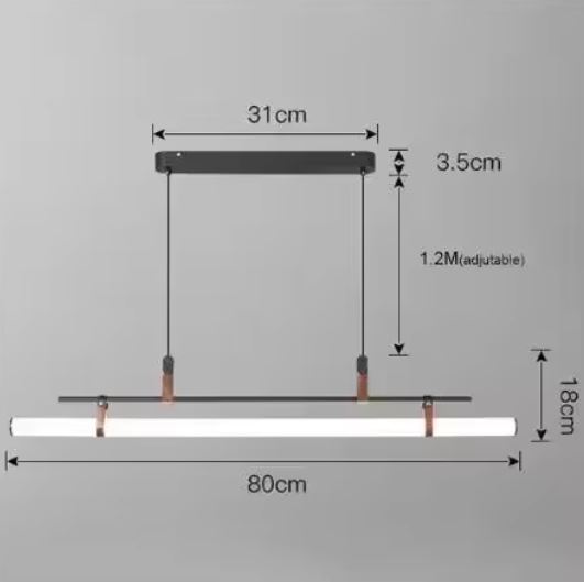 Aero Frosted Tube Pendant Chandelier description
