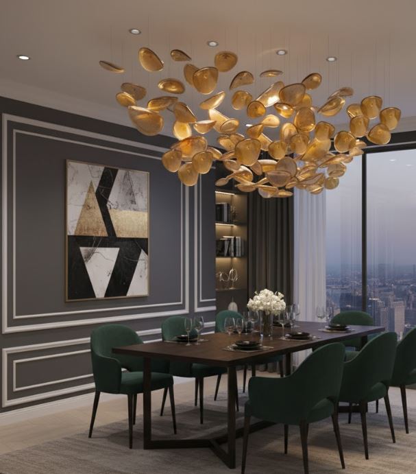 Leaf Acrylic Chandelier Light